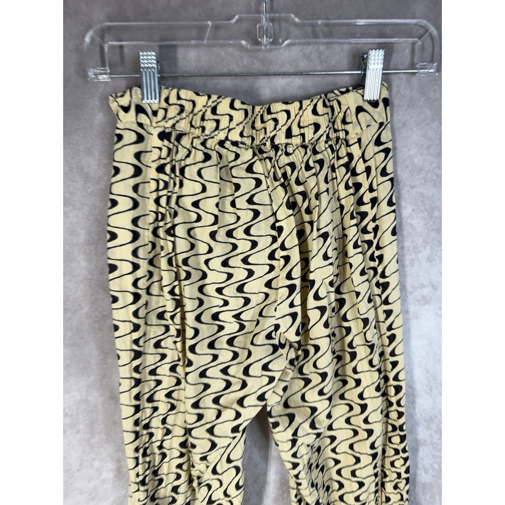 Gimaguas Abstract Wave Flared Pants In Beige Women's Size XS - Picture 5 of 8